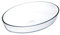Ô Cuisine Fuente para Horno Ovalada 35 x 25 x 7 cm Transparente Vidrio (6 Unidades)
