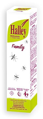 HALLEY - Family Repelente | Repelente de Insectos | 200 ml | para Mayores de 1 Año | Perfecto para Niños y Adultos | Anti Mosquitos Transmisores de Enfermedades Tropicales y Mosquitos Tigre