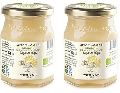 Agrisicilia Miele Di Limone Da Agricoltura Biologica - 300 g (Confezione da 2)