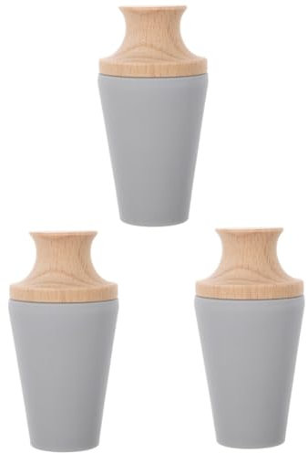 Cabilock 3 Stk Weinverschluss Weinstopper holz jalousien einzigartiger Wein Weinflaschenverschluss Silikonstopfen Verschlussstopfen aus Holz hölzern Kork Teeflaschenverschluss Kieselgel