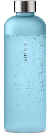 VINSUN Gourde Sport 1,5l - Réutilisable, Sans BPA, Tritan, Étanche, Convient aux Boissons Gazeuses - Bouteille d'Eau pour Sport, Excursion, École, Vélo, Yoga, Bureau, Gym