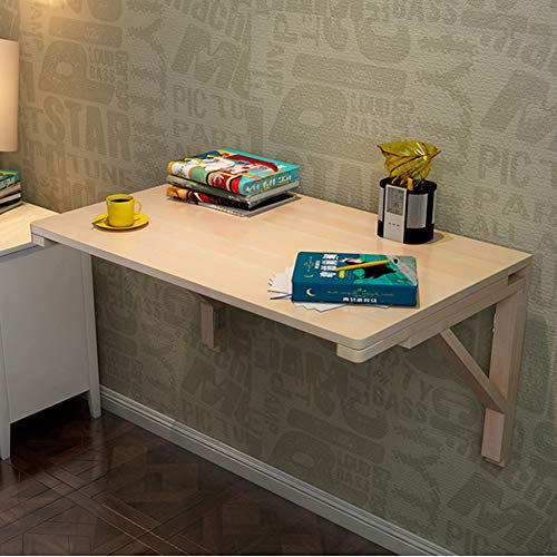 EAGYING Klappbarer Wandtisch, Massivholz-Wandtisch, Esstisch, klappbarer Computertisch, Lerntisch, Wandklapptisch, Schreibtischgröße optional für Arbeitszimmer, Schlafzimmer, Badezimmer oder Balkon