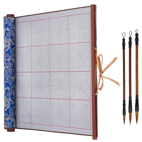 PH PandaHall Set di Calligrafia Cinese Riutilizzabile per Scrittura Ad Acqua, Senza Inchiostro, 3 pezzo, Pennelli per Calligrafia Tradizionale, Penne per Principianti