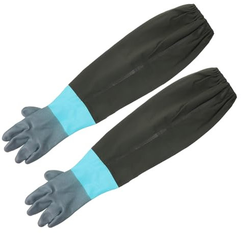 KONTONTY 1 Paar Arbeitshandschuhe Aus Gummi Und Polyester Rutschfest Und Haltbar Für Schutz Bei Harten Aufgaben Im Haushalt Und Industrie
