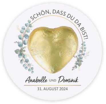 Herz & Heim® Gastgeschenk zur Hochzeit (Eukalyptus, 20 Stück)