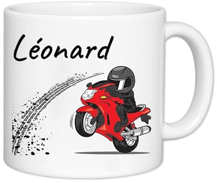 Tasse enfant résistante personnalisée – Ajoutez le prénom | Cadeau original pour enfant | Plusieurs motifs | Plastique solide | 180mL (Moto)