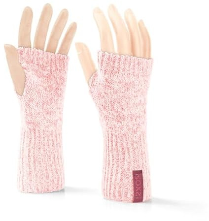 LK Trend & Style SOXS Gelenkwärmer warme Wollhandstulpen Armling mit Daumenloch, atmungsaktiv, hochwertige Schafwolle
