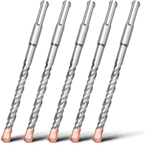 HSAWBIT 5 PACK OF - 8mm x 160mm LONG SDS MASONRY DRILL BIT, SDS PLUS SHANK | TUNGSTEN CARBIDE TIP FOR WALL STONE CONCRETE BRICK
