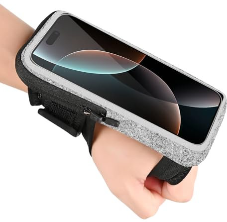 Guzack Fascia da Braccio Sportiva Porta Cellulare Corsa [Regolabile] Running Armband 6,9 Borsa da Polso Sport per iPhone 16/15/14/13 Pro Max Samsung Galaxy S24 Ultra/S23/S22 Accessori da Jogging