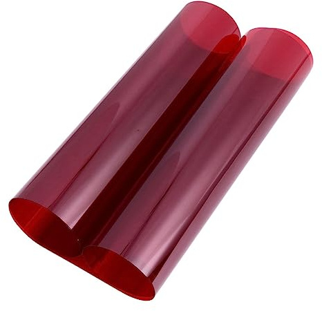 BRIGHTFUFU Lichtfolie für Sonnenuntergangseffekt Pet Film für LED Lichter und Fotoblitz Zuschneidbar Farbkorrektur Rot für Bühne und Party