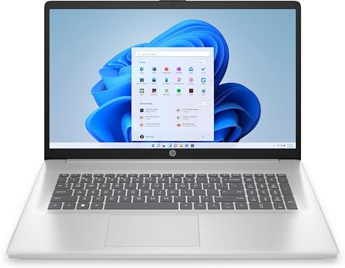 HP 17-cn3002sf Ordinateur Portable 17,3 HD+, PC Portable (Intel Core i3-N305, RAM 8 Go, SSD 512 Go, Intel UHD Graphics, Windows 11), Laptop Argent, Clavier AZERTY