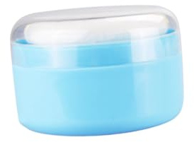 ERINGOGO Leere Puderquaste mit Sieb 2 Stück Hautfreundliche Babypuderbox aus Kunststoff für Kinder Hautpflege und Reisen