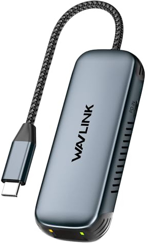 WAVLINK USB-C auf 2.5GbE Ethernet Adapter mit 95W PD - Kompakter RJ45 Netzwerkadapter für iPhone 15/iPad/Laptop - 2.5Gbit/s Aluminium-Design - Windows/Mac/iOS/Linux/Chrome OS