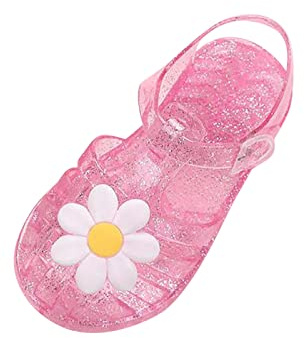 Ofertas Flash Del Dia Sandalias Niña Verano Sandalias de Suela Suave con Decoración Zapatos Romanos con Punta Cerrada Sandalia de Playa con Hebilla Ajustable Ligero Cómodo Cangrejeras Niña 2-9 Años