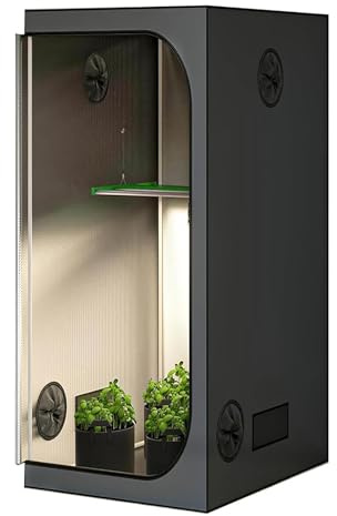 Indoor Grow Tent Kit, Oxford Tuch Gewächshaus für Pflanzenzucht, verdunkelte Umgebung für Pflanzen, Blumen, Früchte