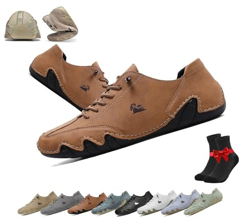Zapatos Vogany for Mujer y Hombre, Zapatillas ortopédicas Impermeables y Transpirables VogLDeck, Zapatos Descalzos de Alpaca, Zapatos for Exteriores Nevova(Brown,42 EU)