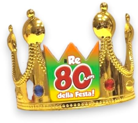 Generico CORONA 80 anni - Il Re della Festa - Gadget idea regalo 80° Compleanno