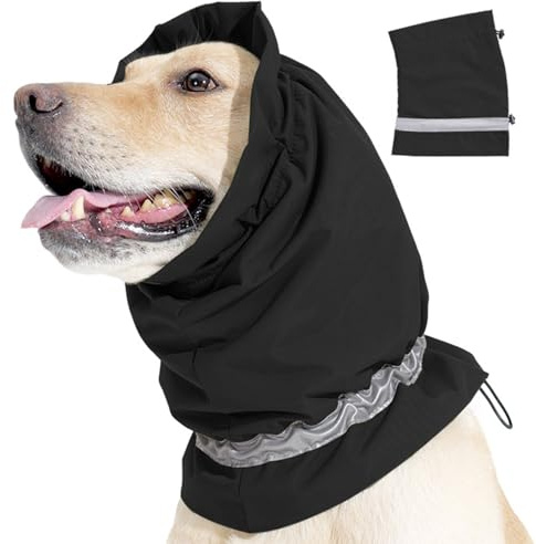 Hund Snood, wasserdichtem Hund Schal mit Warmer Auskleidung, Ohrschutzschutz mit einstellbarem Kordel, Lärmschutz Ohrschöpfungen, Reflexionsabdeckungen für Badewinter, m