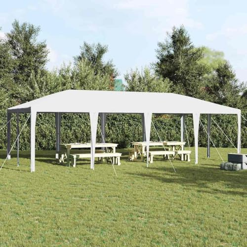 Qnhdfrt Tente de réception - 8 x 4 m - En polyéthylène - Avec protection UV et matériau imperméable - Pour les fêtes en plein air, le camping et les événements