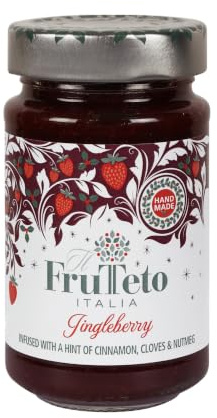 Frutteto Italia Jingleberry Jam, Christmas Limited Edition, PACK of 6 jars, No Added Refined Sugar, Made in Tuscany