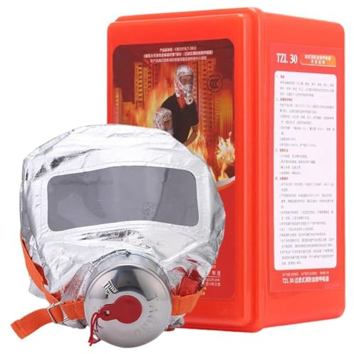 Vbsqic Gas Masks, Adjustable Multi-Layered Fireproof Filter Mask Easy-fit Escape Hood for Fire Escape Hood Oxygen Mask