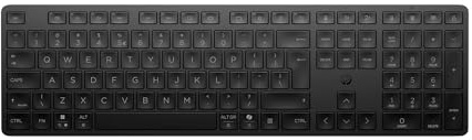 HP 490K Teclado Inalámbrico Multidispositivo con Conexión Bluetooth y USB, Teclas Silenciosas y Programables, 22 Teclas, Tecla Copilot, Compatible Windows, macOS, iOS y Android, QWERTY Español, Negro