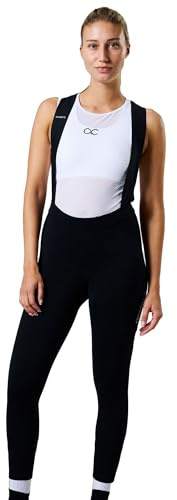 Acelera Thermo Trägerhose+ Damen Winter – Lange Radhose [5–15°C] – Gepolstert für 4h Fahrzeit, Atmungsaktiv & Wasserabweisend - XS