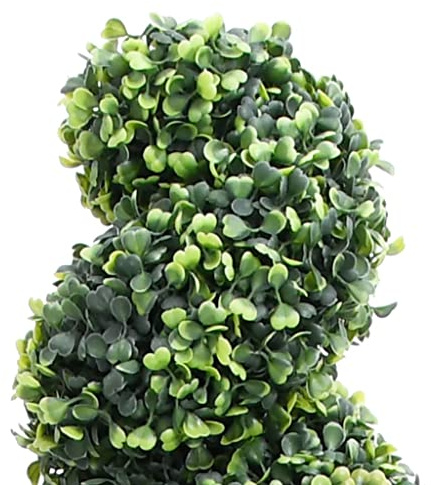 Generico Pianta di Bosso Artificiale a Spirale con Vaso Verde 59 cm,Verde,2.45kg,336507