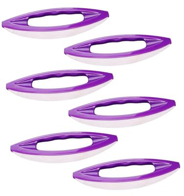 Lurrose 6pcs Portable Purple Nail Polishing Brush Set for Professional Use Made of Sturdy Plastic and Abs Lightweight Nail Care Accessory for Salon and Personal Use