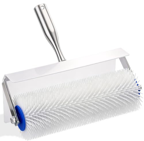 NATGAI Spiked Roller, 250mm Spike Roller with 21mm Spikes | for Self Levelling Floor, Screed Roller Aerator Roller for Self Levelling Floor Compound, Plaster Roller, Screeding Tools