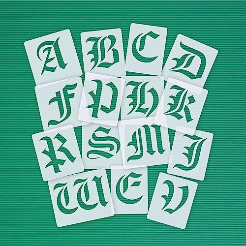 Schablonen Buchstaben groß 10cm - 1 Satz alte gotische Schrift Alphabet A-Z - 26 Buchstaben Set Nr. 030
