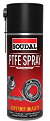 Soudal, PTFE Spray, 400ml, Trasparente, Lubrificante ad Alta Pressione e Temperatura, Per Componenti Meccanici, Ideale per Catene e Cuscinetti, Protezione Prolungata