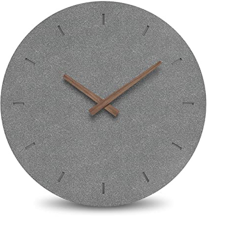 Cander Berlin MNU 6130 S Designer Wanduhr Beton lautlos geräuschlos leise 30,5 cm - kein nerviges Ticken