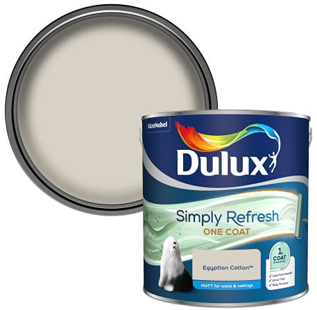 Dulux Simply Refresh Matt Emulsion Paint - Egyptian Cotton - 2.5L, 5382888