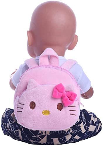GIVBRO Mini Doll Backpack Bag for 18in American Doll Accessory Zipper Schoolbag Doll Cat Bag Toys