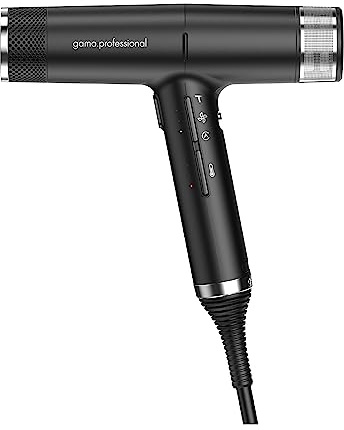 GA.MA Italy Professional, iQ2 Perfect, Ultraleichter Haartrockner mit 110.000 U/min bürstenlosem Motor, Oxy-Active-Technologie und Turbo-Funktion, 1600 W Leistung, Schwarz