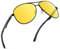 GQUEEN Occhiali Visione Notturna Uomo Donna Polarizzati Pilota Guida Premium Al-Mg,MOS1