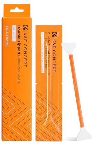 K&F CONCEPT Rengöringssats med full ram sensor 24 mm, 14 st full-frame sensorrengöringspinne, rengöringssats i mikrofiber med enkel vakuumförpackning för DSLR digital SLR-kamera (dubbla spetsar)