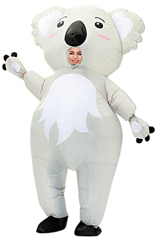 Arokibui Disfraz inflable de koala para adultos, divertido disfraz de animal, disfraz de cosplay, fiesta, Navidad, Halloween