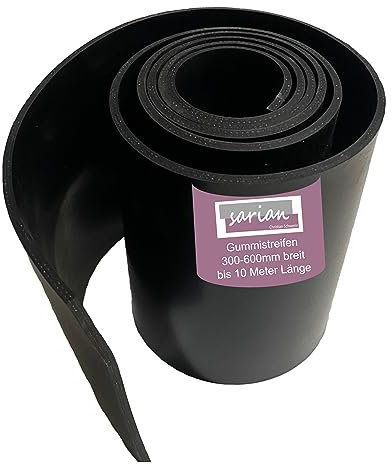 Gummimatte 300mm - 600mm breite (30cm-60cm) bis 10m Länge NR/SBR 3mm - 5mm Stärke mit Gewebeeinlage Gummiunterlage Terrassenbau Vollgummi Hartgummi