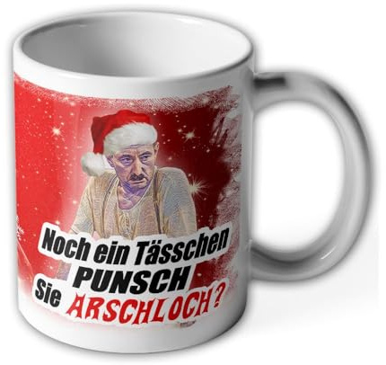 Tasse Alfred Tetzlaff Weihnachtsbecher Sie Arschloch Punsch Frohe Weihnachten Fun Kult TV Serie Geschenk 70er #43355