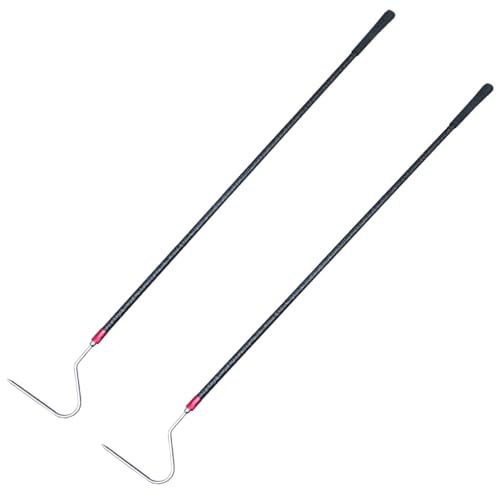 REAYEAXN 49'' Carbon Snake Hook Catcher Stick Tongs Grabber, 2 Pack