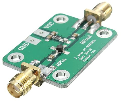 2 st RF-förstärkarmodul, 0,1-2000 MHz RF bredbandsförstärkare, RF-antennförstärkare RF-förstärkarmodul lågt brus, LNA kortmodul för kort våg, FM-radio, fjärrkontrollmottagare