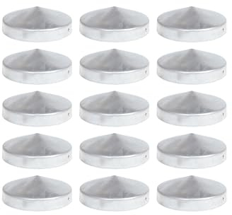 15x Chapeau de poteau rond Ø 81 mm – Acier galvanisé à chaud – Protection pour poteaux bois Ø 80 mm – Usage extérieur