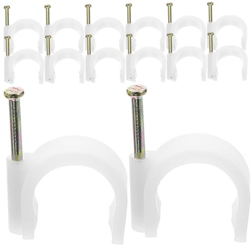 Uonlytech 50stücke Drahtklammern Aus Pe-material Kabelclips Für Außenbereich Robust Und Rostfrei Zum Befestigen Von Kabeln Und Wandnägeln Schnelle Installation Mit Sicherem Halt