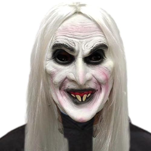 Gruselige Hexenmaske Latex Gesichtsmaske Hexe Mit Kapuze Volles Gesicht Latex Maske Realistische Hexen Maske Für Halloween Karneval