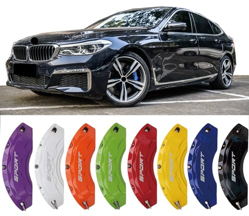 4pc Brake Caliper Covers Compatible Front Rear for BMW 6 SERIES Accessories (Red)