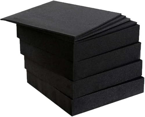 YOUGANG Schwarz Möbelschaum Polster Schaumstoff,3/5/7/10cm Topper Schaumstoff für Sofa-Polsterung/Sitzpolster/Haustierbett/Bänke/Polster/Sitzkissen (Höhe 3cm-40x40cm)
