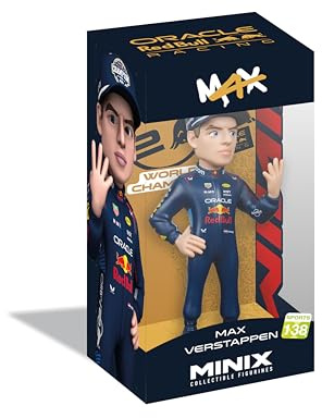 BANDAI - Minix samlarfigur 12 cm - MAX Verstappen - Red Bull - Samlarföremål för Utställning - Presentidé - Leksaker för Barn Och Vuxna - Musikfans (MN21024)