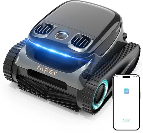 AIPER Scuba S1 Pro Poolroboter Boden und Wand mit App 2025, Horizontaler Wasserlinienreinigung, 360°-Partikelfiltration, 180 Minuten Laufzeit, Ideal für Eingelassene Pools bis zu 200㎡
